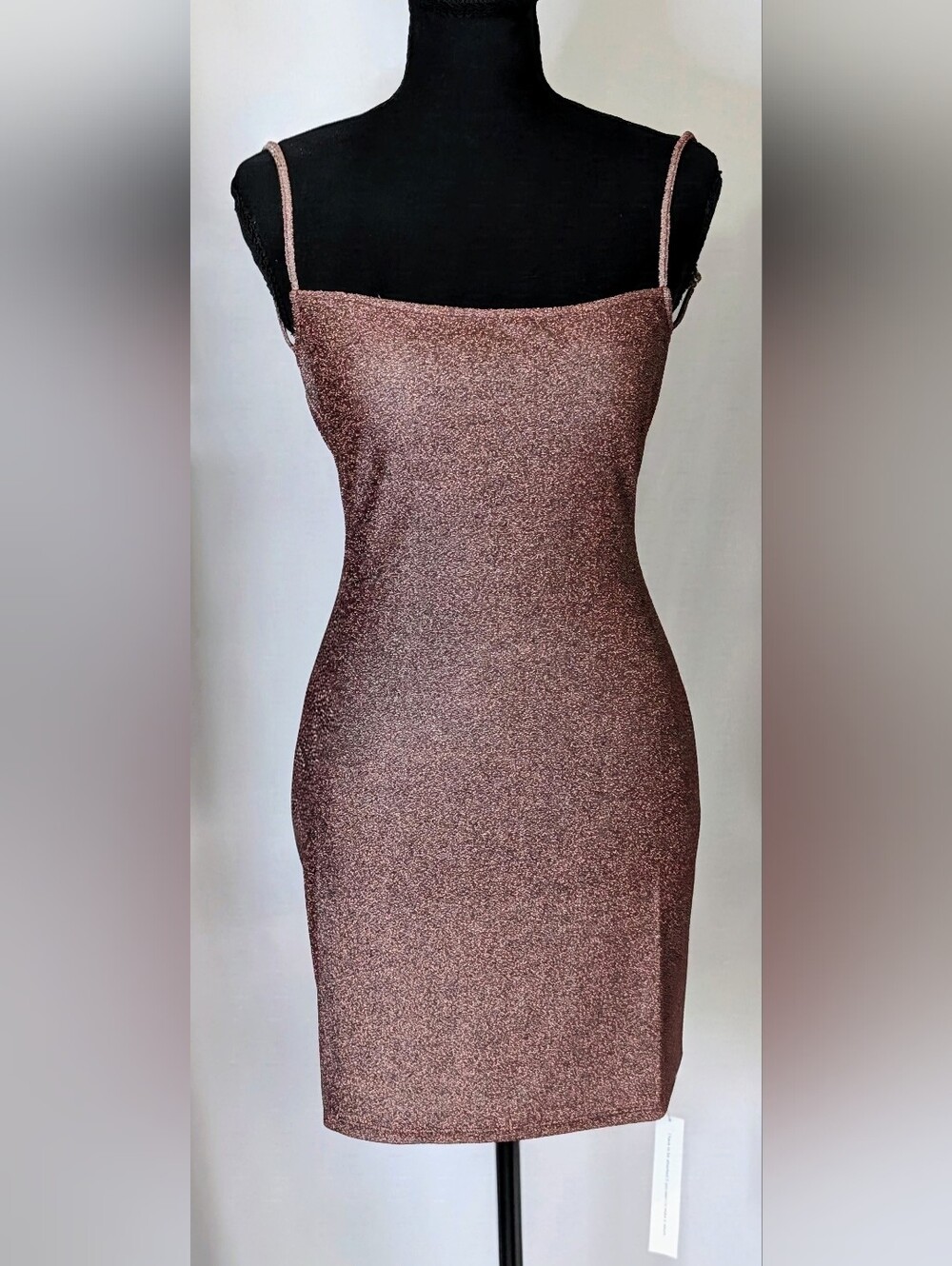 Reformation x Laura Harrier Kitty Knit Chocolate Sparkle Mini Dress NWT